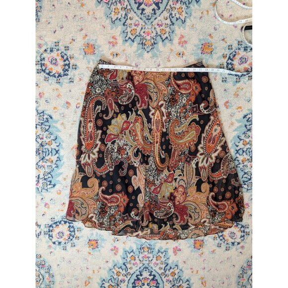 Le Bos Womens Black & Paisley Print Two-Piece Dress Set Button-Front - 16W - Picture 9 of 13